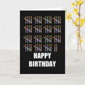 Carte 77e anniversaire avec bougies (Fleur jaune)