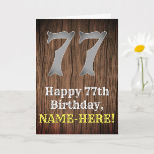 Carte 77e anniversaire : Pays inspiré par l'Ouest Look, 