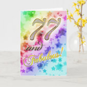 Carte 77e anniversaire pour quelqu'un Fabulous (Fleur jaune)
