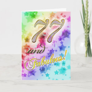 Carte 77e anniversaire pour quelqu'un Fabulous