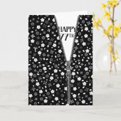 Carte 77e anniversaire Zipper On Flowers (Fleur jaune)