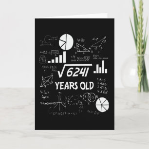 Carte 78 Ans Enseignant en mathématiques Anniversaires 7