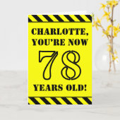 Carte 78e anniversaire : Jeu de style graphique, Nom per (Fleur jaune)