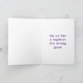 Carte 78e Anniversaire : Nombre de fleurs, Nom personnal (Intérieur)