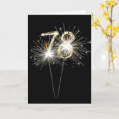 Carte 78e anniversaire Sparklers en noir (Fleur jaune)