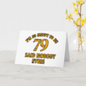 Carte 79 ans Anniversaire (Fleur jaune)