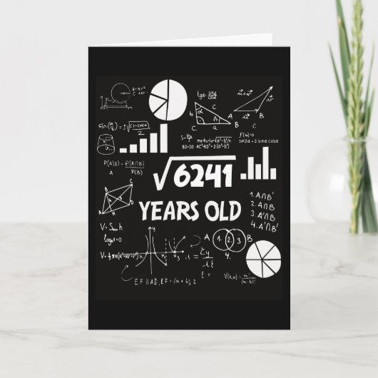 Carte 79 Ans Enseignant en mathématiques Anniversaires 7 (Devant)