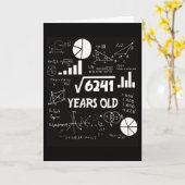 Carte 79 Ans Enseignant en mathématiques Anniversaires 7 (Fleur jaune)