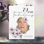 Carte 79 & Fabulous Orchid Photo Birthday Greeting Card