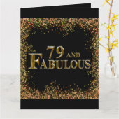 Carte 79e anniversaire  (Fleur jaune)