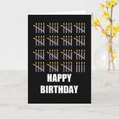 Carte 79e anniversaire avec bougies (Fleur jaune)