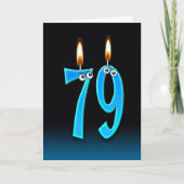 Carte 79e anniversaire bougies (Devant)