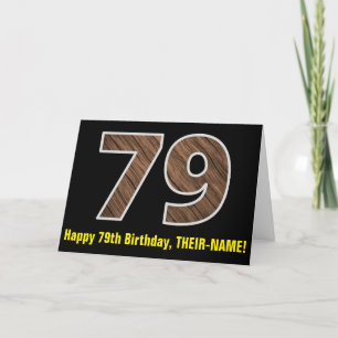 Carte 79e anniversaire : Nom + Faux Motif de grains de b