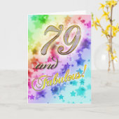 Carte 79e anniversaire pour quelqu'un Fabulous (Fleur jaune)
