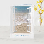 Carte 79th Anniversary open beach window (Fleur jaune)
