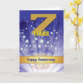 Carte 7 Anniversaire de la récupération Numéro gras (Fleur jaune)