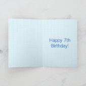 Carte 7 ans, 7 ans, voitures jouets et route (Intérieur)