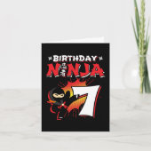Carte 7 Ans Bande dessinée Style Ninja 7e Anniversaire (Devant)