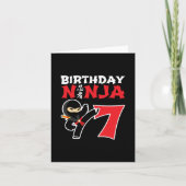 Carte 7 Ans Karate Ninja Party Enfants 7e anniversaire (Devant)