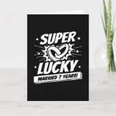Carte 7 ans mariés Lucky 7e anniversaire de Mariage (Devant)