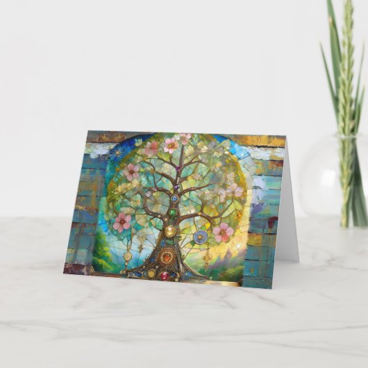Carte 7 Chakra Fleurissant Arbre De Vie (Devant)