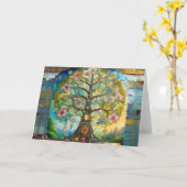 Carte 7 Chakra Fleurissant Arbre De Vie (Fleur jaune)