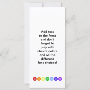 Carte 7 chakras sur une ligne horizontale