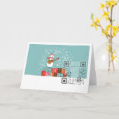 Carte 7" de code de la salutation QR x5 " (Fleur jaune)