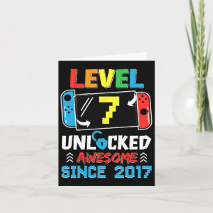 Carte 7 Déverrouillé Awesome Depuis 2017 Jeu Vidéo Anniv
