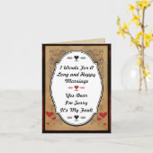 Carte 7 Mots Pour Un Mariage Long Et Heureux (Fleur jaune)
