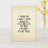 Carte 7 Mots Pour Un Mariage Long Et Heureux (Fleur jaune)