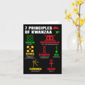 Carte 7 Principes de la célébration de Kwanzaa Pan Afric (Fleur jaune)