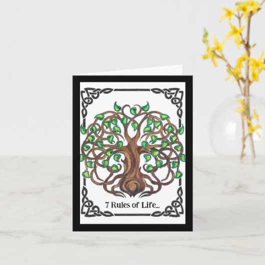 Carte 7 Règles de vie (Fleur jaune)