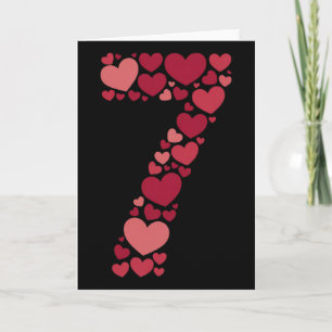 Carte 7 Romantique 67 Motif Cœur Saint-Valentin Amour Te
