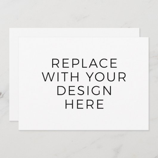 Carte 7 x 5 pouces sans impression rétrospective (Devant / Derrière)