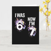 Carte 7 Year Old Birthday I Was 6 Now I'm 7 67 Funny Uni (Fleur jaune)