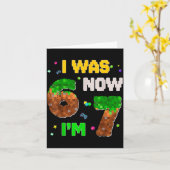 Carte 7 Year Old Xel Birthday Boy Was 6 Now I'm 7 67 Fun (Fleur jaune)