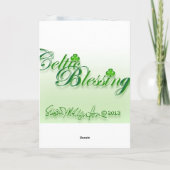 Carte 7a de bénédiction irlandaise (Dos)