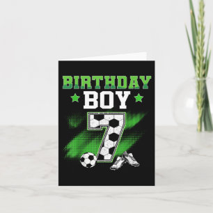 Carte 7e anniversaire Boy Soccer 7 ans Sport vieux 7 ans