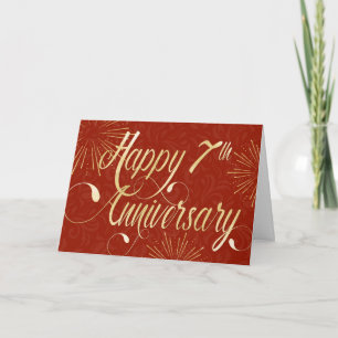 Carte 7e anniversaire de l'employé - Texte Tourbillonnan