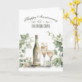 Carte 7e anniversaire de mariage Wine and Ivy (Fleur jaune)
