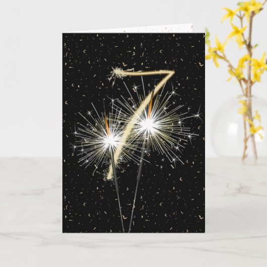 Carte 7e anniversaire du mariage (Fleur jaune)