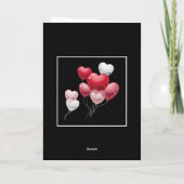 Carte 7e anniversaire du Mariage Photo Ballons noir blan (Dos)