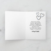 Carte 7e anniversaire du Mariage Photo Ballons noir blan (Intérieur)