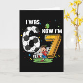 Carte 7e anniversaire J'avais 6 ans maintenant j'ai 7 an (Fleur jaune)