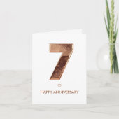 Carte 7e anniversaire minimaliste du Mariage (Devant)