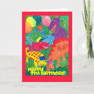 Carte 7e anniversaire - Monstres!