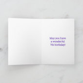 Carte 7e anniversaire : Pink Stripes and Hearts "7" + No (Intérieur)