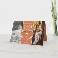 7ème anniversaire de mariage de cuivre maintenant 