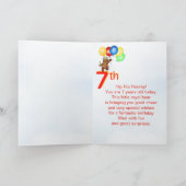Carte 7ème Ours de nounours royal d'anniversaire (Intérieur)